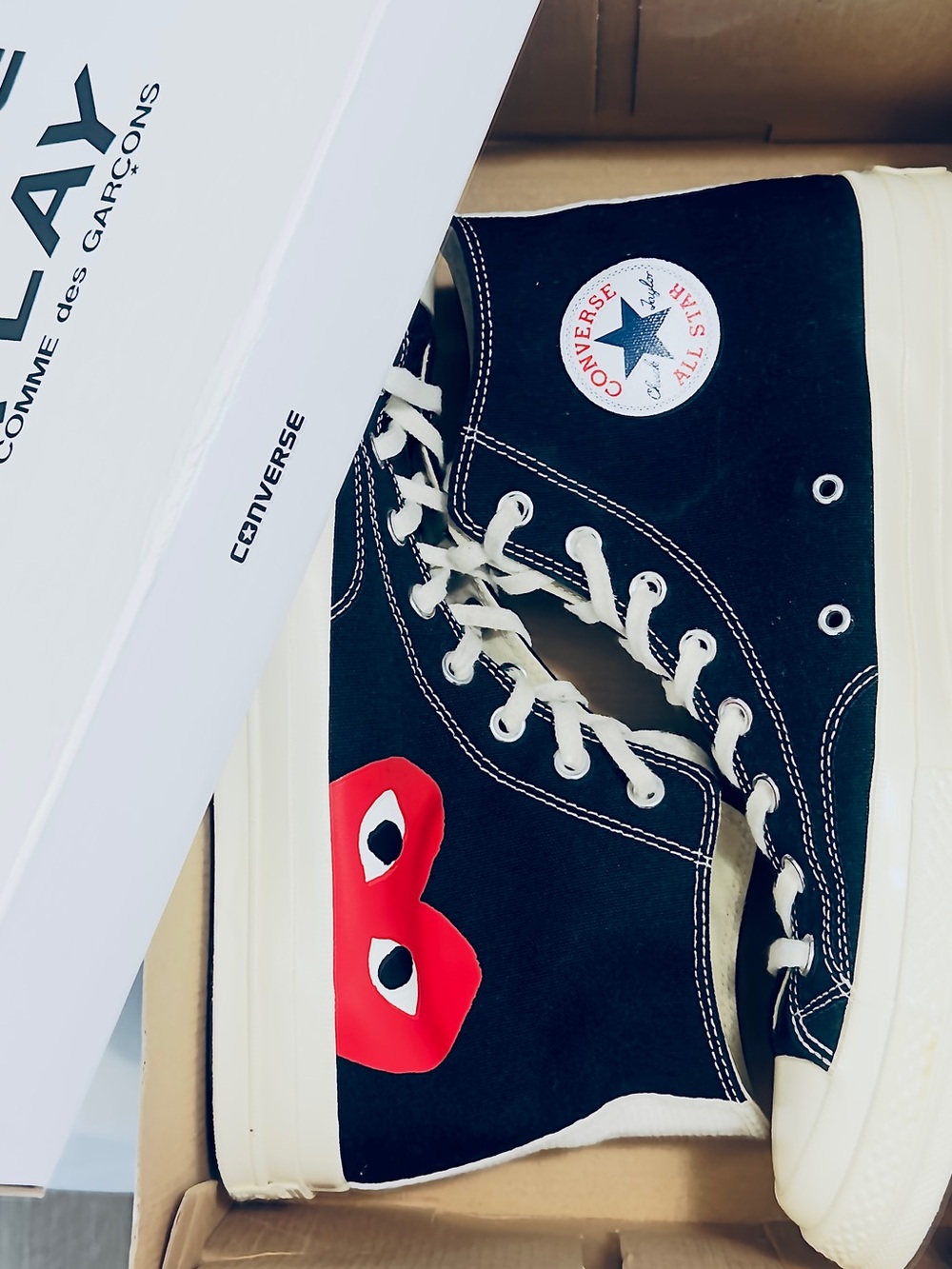 Converse Comme des Garçons PLAY Collab Chuck 70 Canvas Sneaks Heart Logo 11M/13W